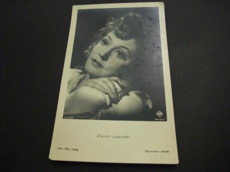 Zarah Leander Zweedse zangeres en actrice fotokaart